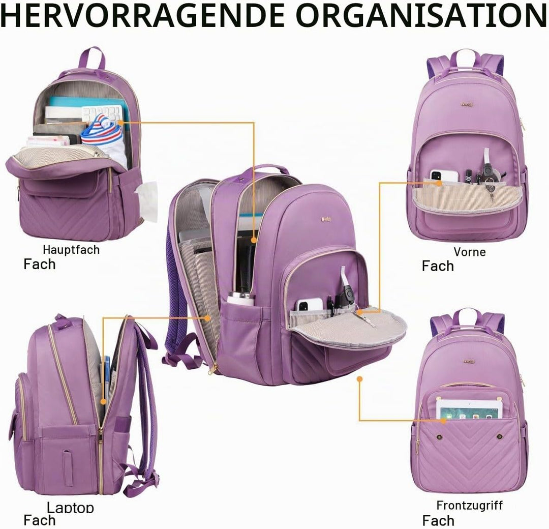 Schulrucksack Mädchen Teenager Laptop Rucksack Damen,Schulranzen Frauen Schule für Universität Studi