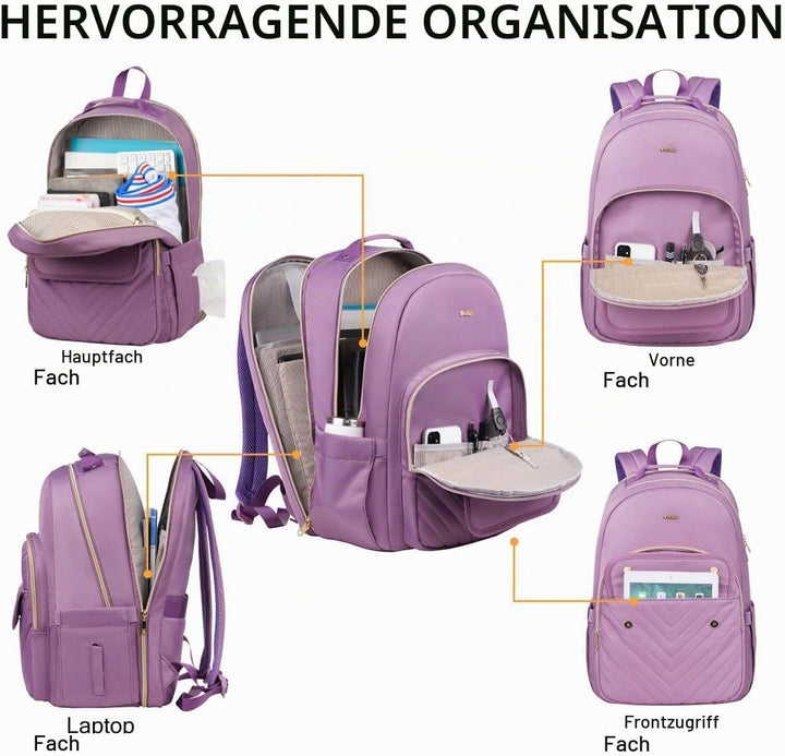 Schulrucksack Mädchen Teenager Laptop Rucksack Damen,Schulranzen Frauen Schule für Universität Studi