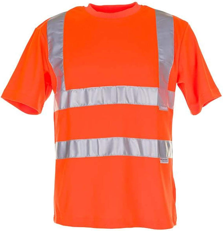 Planam Grösse XL Herren Warnschutz T-Shirt Uni Uni-orange Modell 2095 XL Uni Orange, XL Uni Orange