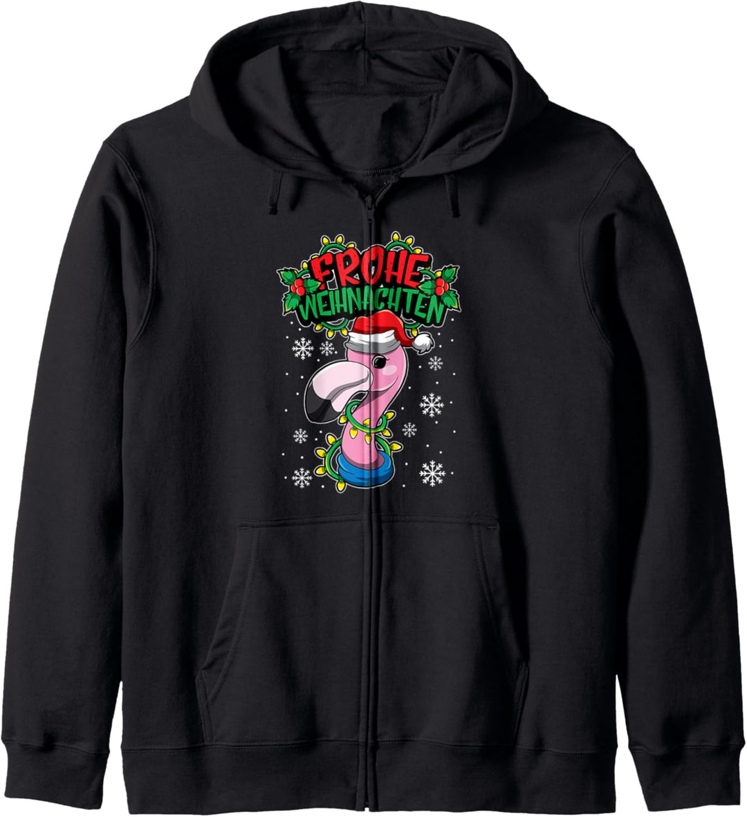 Frohe Weihnachten - Weihnachtstiere - Flamingo Kapuzenjacke