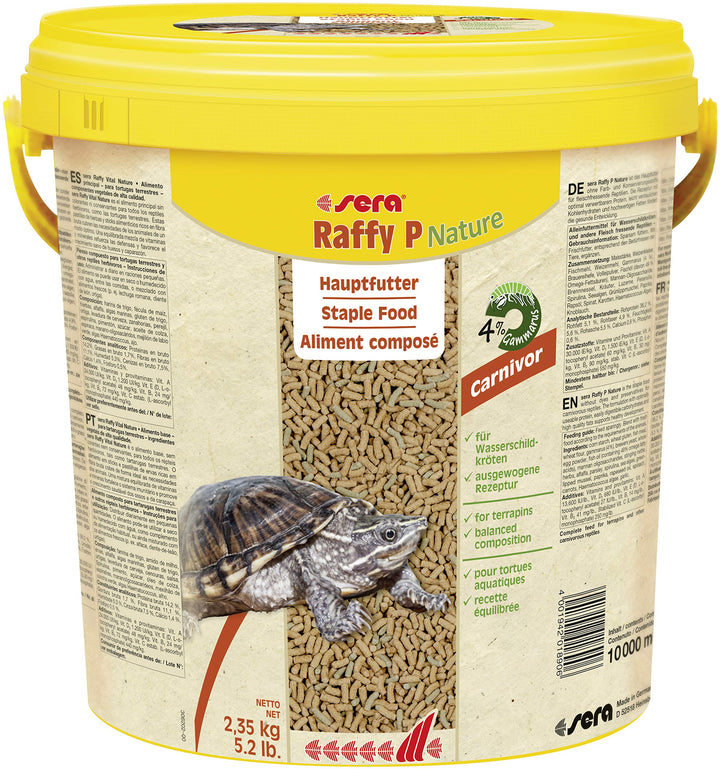 sera Raffy P Nature 10 l | Wasserschildkröten Futter | Ausgewogene Nahrung für Schildkröten | enthäl