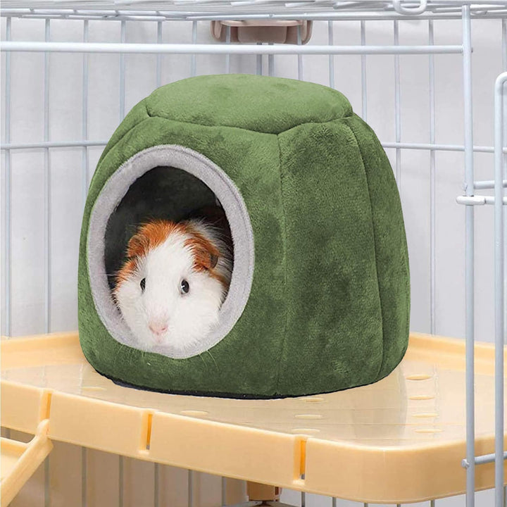 Hamster Haus Bett mit Aufhängeöse für Hamster, Chinchillas, Meerschweinchen & Kleintiere (Grün A), G