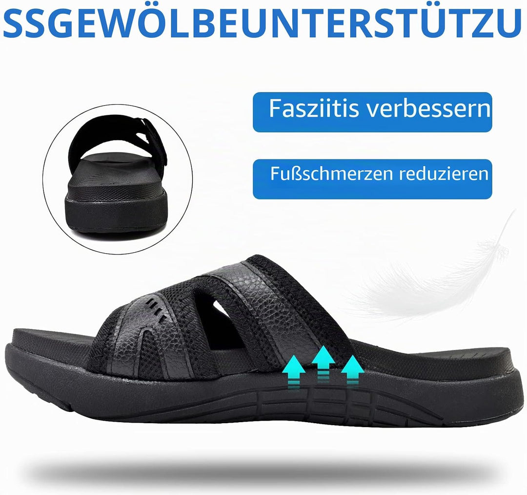 COFACE Herren Sport Recovery Sandalen Plantar Fasciitis weiche Polsterung leichtes Gewicht Bogen Unt
