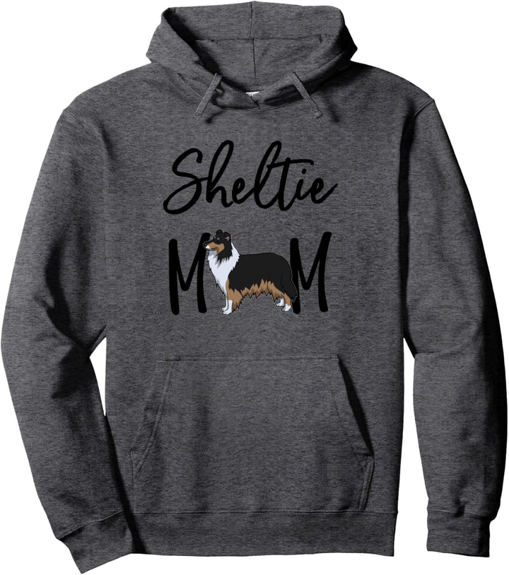 Sheltie Shelties Sheltie Mom, dreifarbig Pullover Hoodie