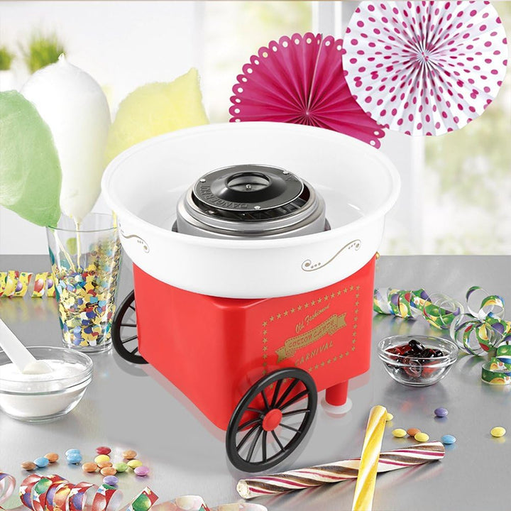 Zuckerwattemaschine, Cotton Candy Maschine, Bonbonmaschine aus Baumwolle, mit 10 Stäbchen &amp; Messlöff
