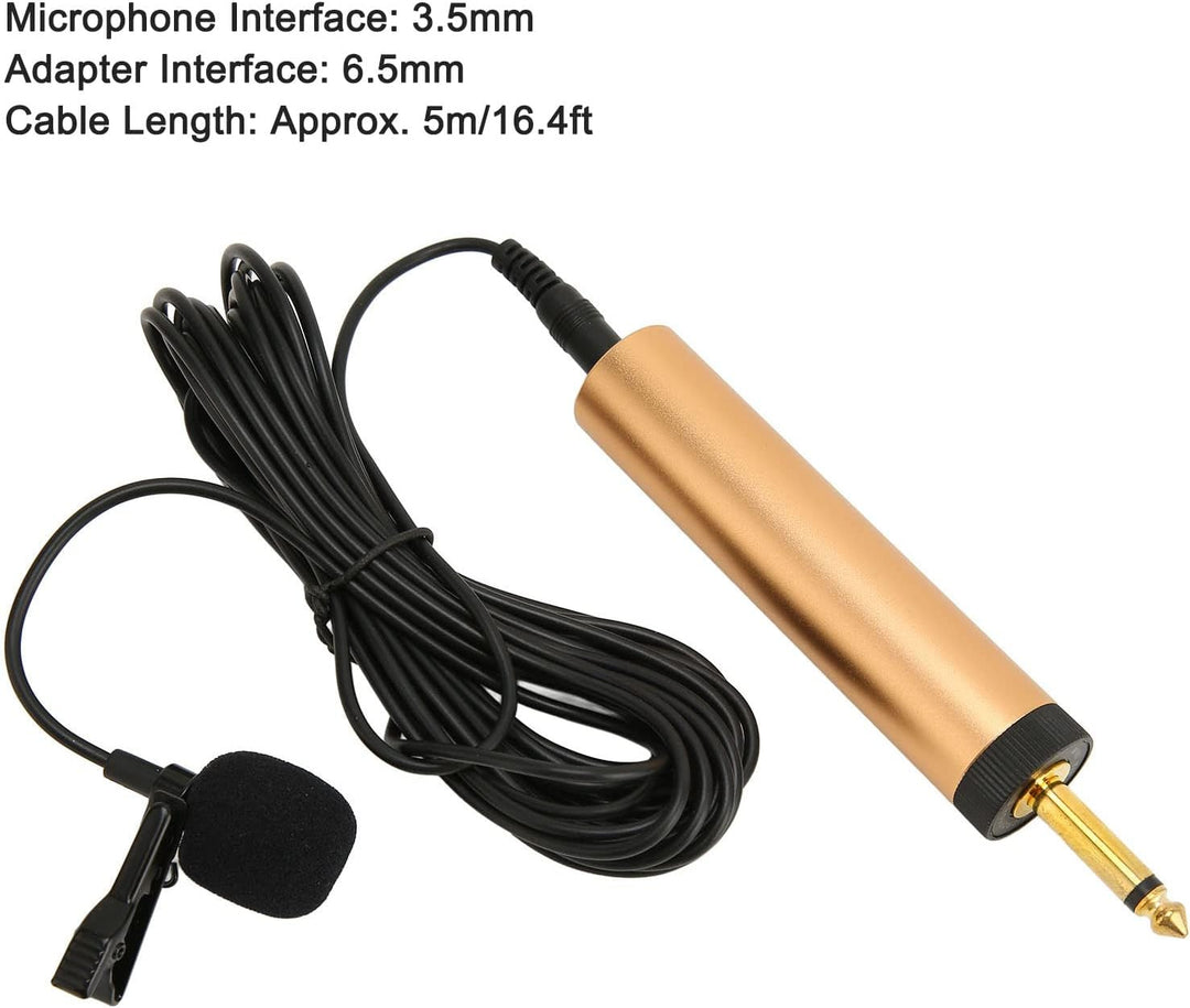 Kabelgebundenes Lavalier-Mikrofon, 3,5-mm-Kabel, 5 M/16,4 Fuss, Tragbares Omnidirektionales Kondensa