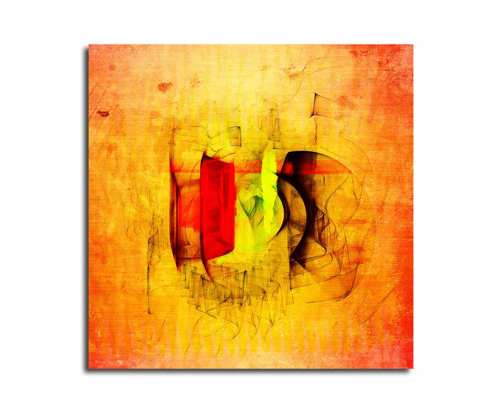Paul Sinus Art Modernes Wandbild Abstrakt034_60x60cm Abstrakte Kunst Kunstdruck auf Leinwand Zeitlos