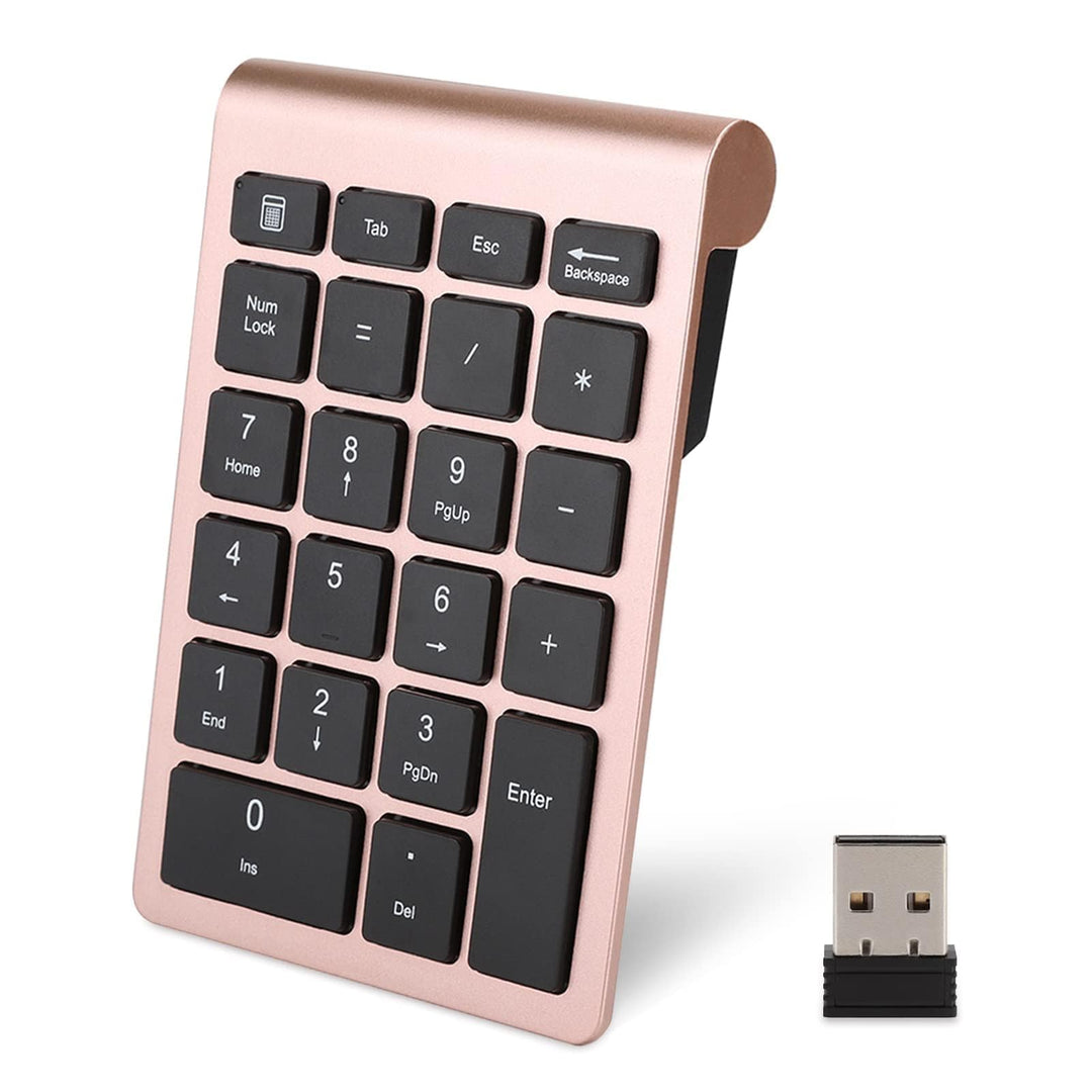 Ziffernblock, 22 Tasten 2,4G Numeric Keypad Ergonomisches Keyboard Ultra Dünn Kabellos ExternerNumme