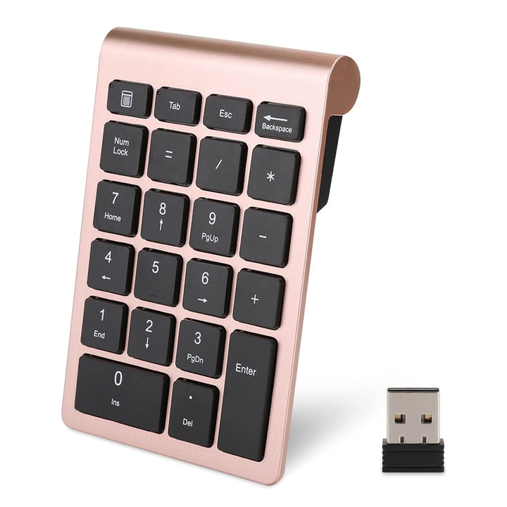 Ziffernblock, 22 Tasten 2,4G Numeric Keypad Ergonomisches Keyboard Ultra Dünn Kabellos ExternerNumme
