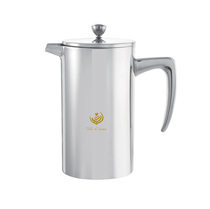 VIA CREMA FRENCH PRESS 800/1000ml Glass/Stainless steel (Edelstahl, 800ML /27OZ) 800ML /27OZ Edelsta