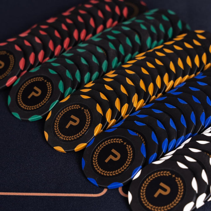 Pokerset inkl. 2X Pokerdecks, 5X Würfel, Dealer/Small Blind/Big Blind Button, Pokerspiel Alu Pokerko