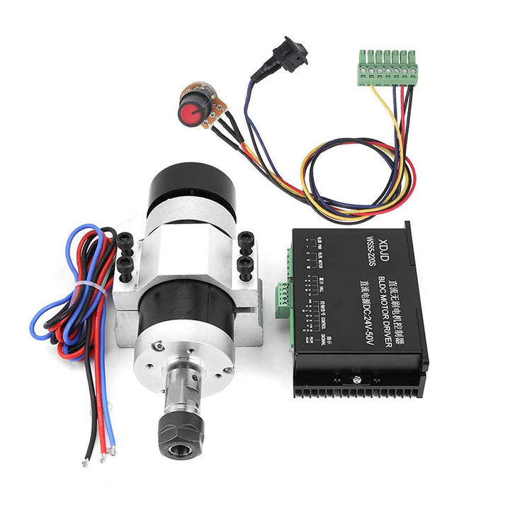 Spindelmotor-Set, 500 W, Hochgeschwindigkeits-Luftkühlung, bürstenloser Spindelmotor ER16, 12000 U/m