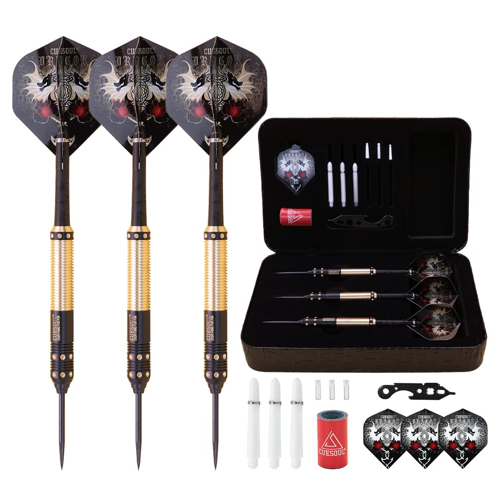 CUESOUL Dragon Deluxe Messing Steel Dartpfeile, 21 Gramm J2105 23 Gramm, J2105 23 Gramm