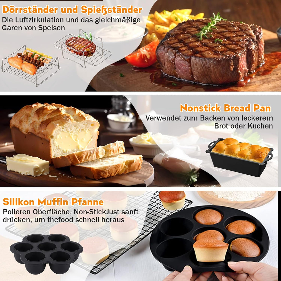 Heissluftfritteuse Zubehör für Ninja Foodi Max Dual Zone Heissluftfritteuse AF400EU AF451EU AF300EU