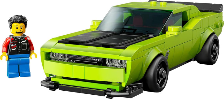 LEGO Speed Champions Dodge Challenger SRT Hellcat Sportwagen - Spielzeugauto mit 1 Minifigur zum Sam