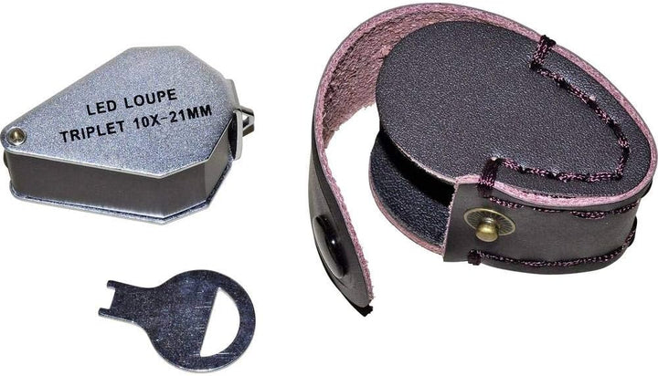 RONA 450777 Steinlupe mit LED-Beleuchtung Vergroesserungsfaktor: 10 x Linsengroesse: (Ø)