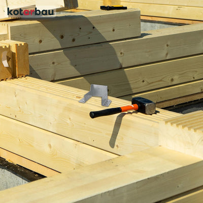 KOTARBAU® 10er Set Balkenschuh Typ A 100 mm Holzbalkenverbinder Balkenverbinder Verbinder für Baukon