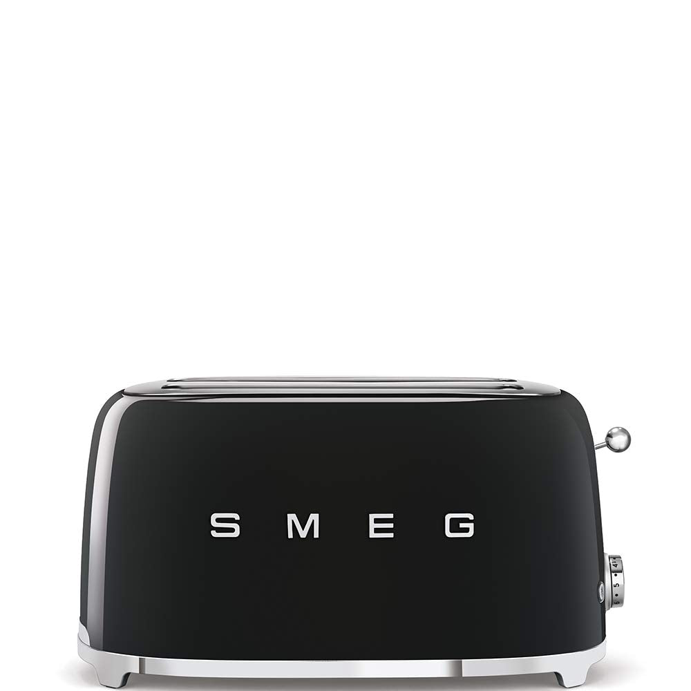 Smeg TSF02BLEU Toaster 4 Scheiben, schwarz, Schwarz