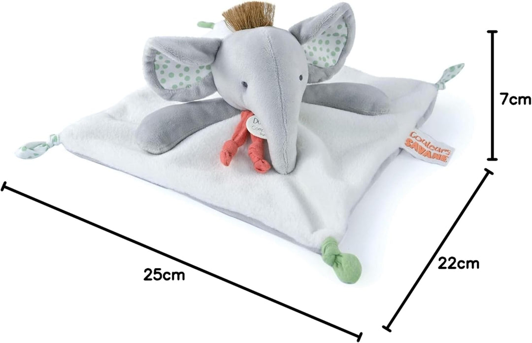 Doudou et Compagnie - Farben Savane – Kuscheltier Elefant – Grau – 25 cm – Geschenk zur Geburt – DC4