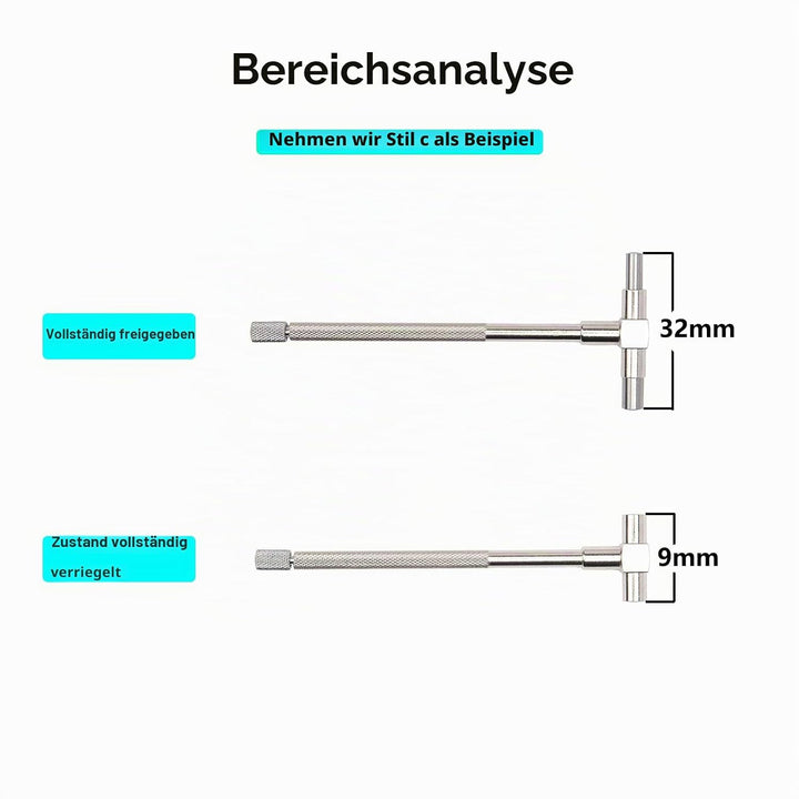 Beslands Innenmessgerät Teleskop-Messgerät 6 Stück Innendurchmesser verstellbar 8-150 mm