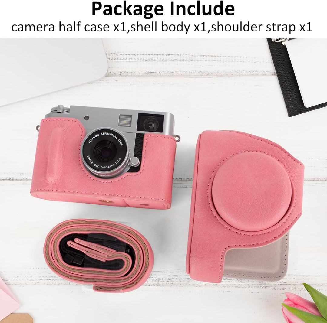 Rieibi x-Half/X-HF1 Case PU Leder Kameratasche für Fujifilm X Half Mirrorless Kamera Schutzhülle mit