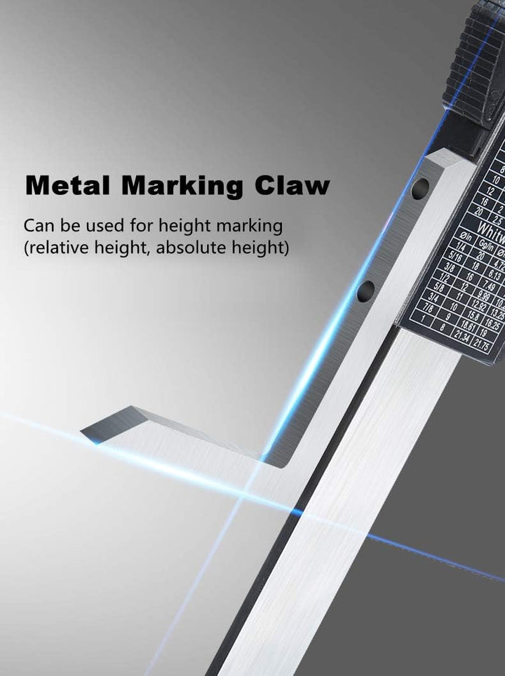 Zunate Digitales Höhenmessgerät, 0-150mm Digital Precision Height Gauge Aperture Tiefenmesser mit Ed
