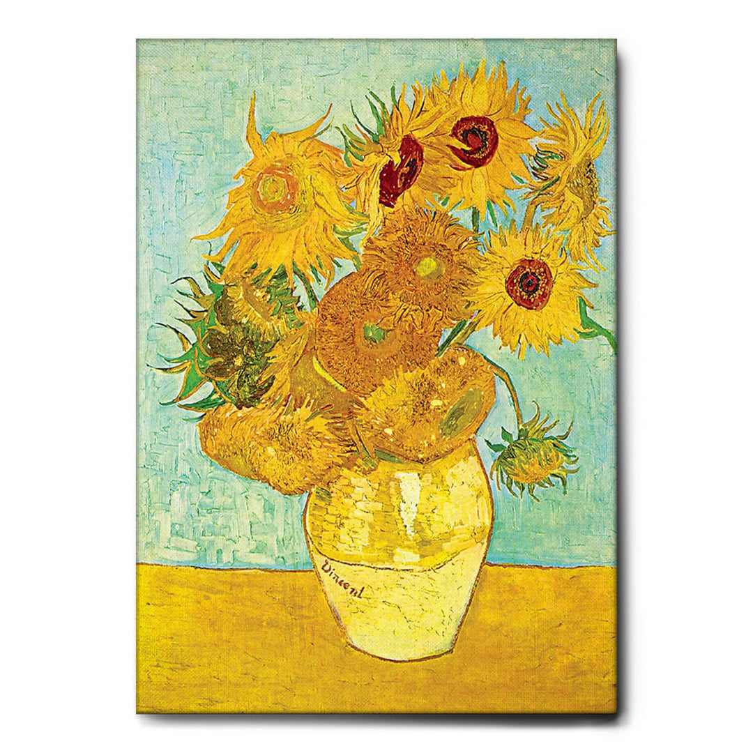 Giallobus - Bild - Druck AUF LEINWAND - Vincent Van Gogh - Sonnenblumen - 70 x 100 cm, 70 x 100 CM