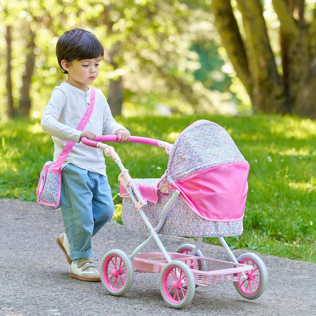 Corolle Floraler Kinderwagen, Zubehör für Puppen 36 cm, 42 cm und 52 cm, ab 3 Jahren, 9000141860