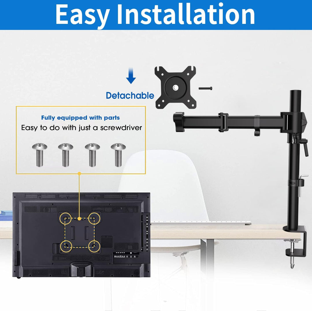 HFTEK Monitor TV Tisch-Halterung Halter Mounts für Bildschirme von 13 bis 34 Zoll – VESA 75/100 (HF2