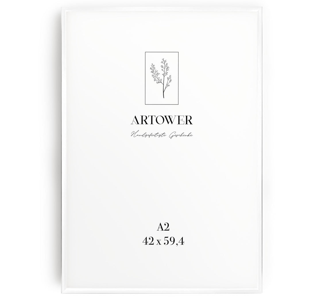 Artower® Bilderrahmen Weiss Metall Dünner Rahmen für DIN A2 42 x 59,4 cm | Posterrahmen Gross Collag