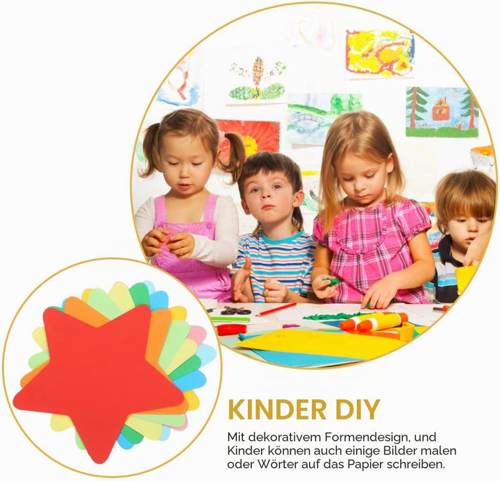 Bunte Papierausschnitt Sterne 90 Stück 15x15cm Papierdeko Für Diy Bastelprojekte Kinderzimmer Pinnwa