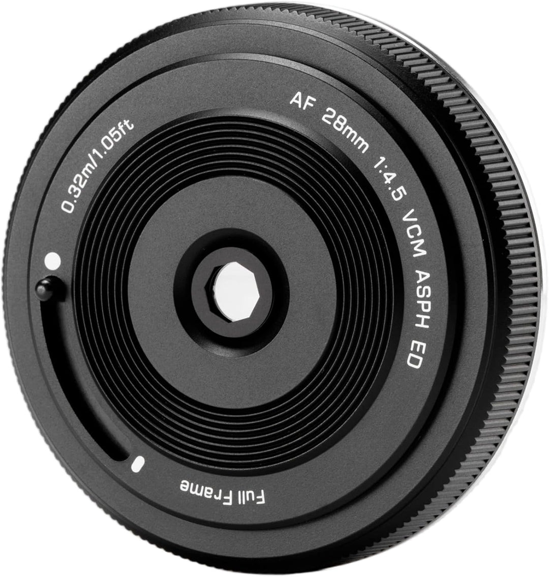 VILTROX 28mm F4.5 Pancake Objektiv für L Mount, AF 28mm f4.5 Autofokus Vollformat Objektiv für LUMIX