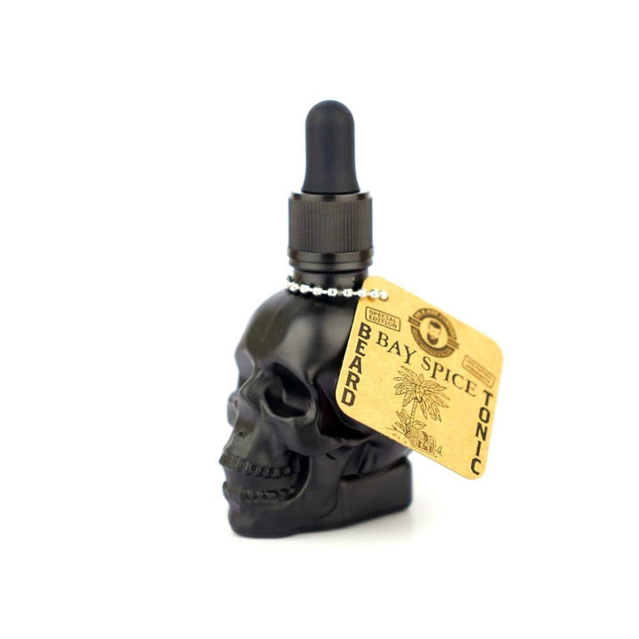 Dr K Soap Company Bartöl/Beard Tonic - Bay Spice Special Edition 1x30ml | Totenkopf-Flasche | natürl