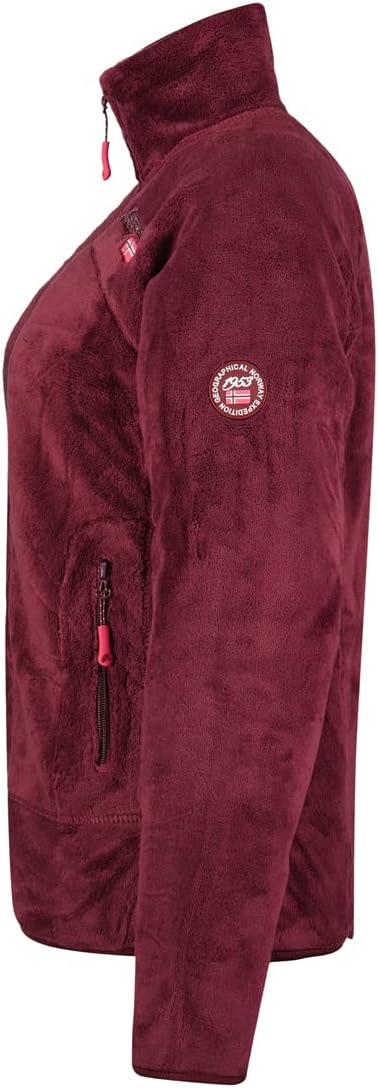 Geographical Norway Damen warme Übergangs Outdoor Fleecejacke mit Stehkragen bans production L Burgu