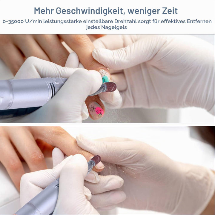 JCMASTER® TouchPro+ Nagelfräser Set Für Gelnägel &amp; Acrylnägel | inkl 1x Premium 4 in 1 Bit | 35000 U