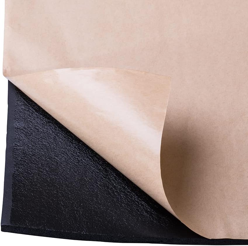 ABM Dämmmatte selbstklebend Kautschuk Isoliermatte 6mm Dämmdicke Dämmung Isolierung 5 stucke: 40 x 1
