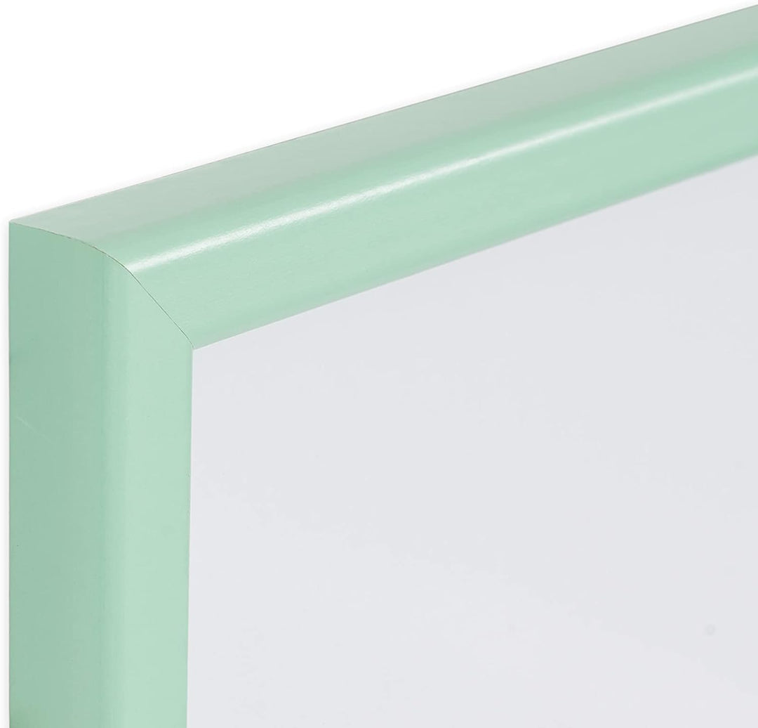 Bi-Office Whiteboard, magnetisch, trocken abwischbar, Rahmen aus Holz, Pastellgrün, MDF, 80 x 60 cm