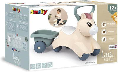 Smoby Toys - Little Smoby Baby-Rutscher Pony - Rutschfahrzeug ab 1 Jahr - Baby-Lauflernhilfe mit kle