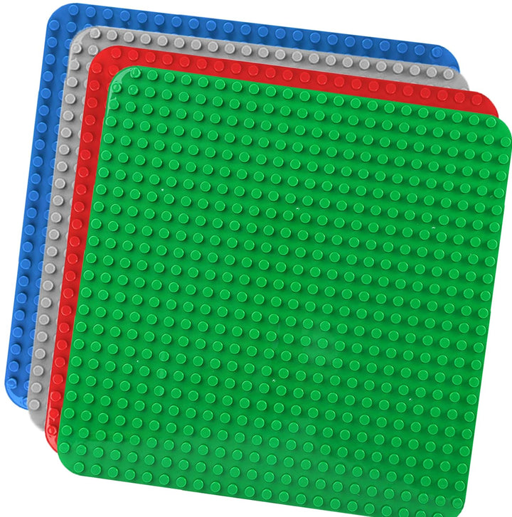4 Grosse Bauplatte Kompatibel mit Lego Duplo Platten,38.4 * 38.4cm Classic Grundplatte mit 24 x 24 N