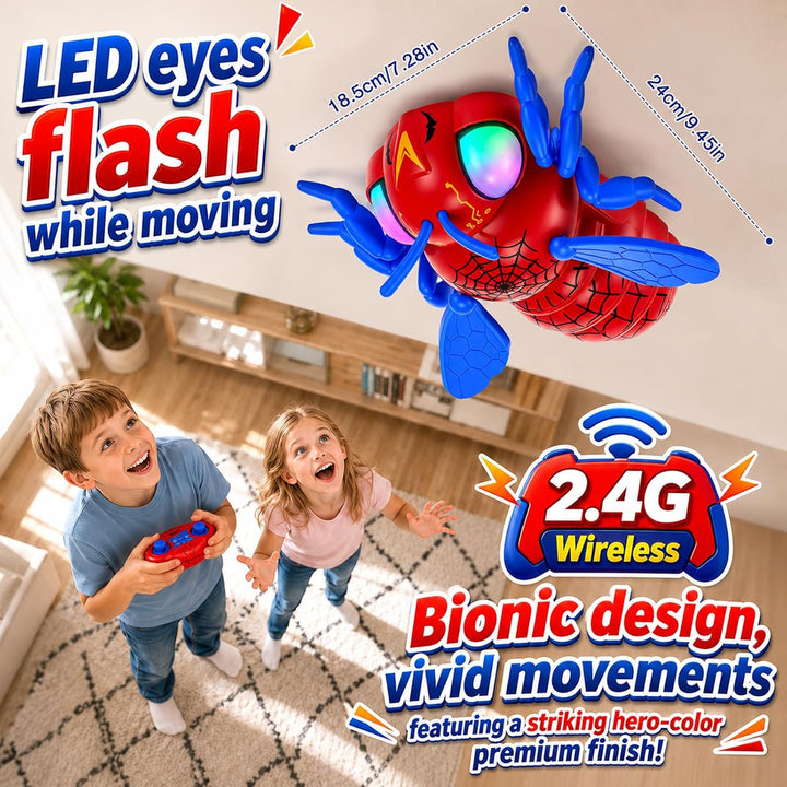 Ferngesteuerte Biene Spinne Spielzeug Auto, RC Wandkletterbiene mit 360° Rotation, Stunt RC Auto zum
