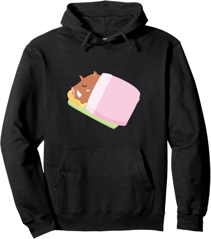 Kleines Schwein schlafend Pullover Hoodie