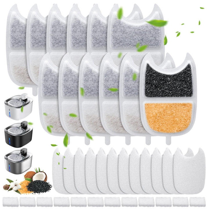 12 Packung Filter Katzenbrunnen für FEELNEEDY 4L Trinkbrunnen für Katzen (YPD-C004), 12 Filter Trink