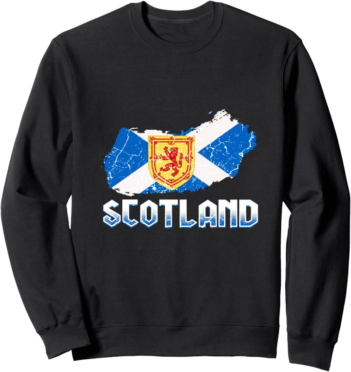 Schottland Flagge Schottisches Wappen Dudelsack Urlaub Land Sweatshirt
