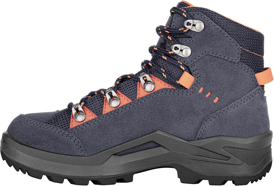 LOWA Stiefel mittel KODY EVO GTX MID JUNIOR [2024] 28 EU Stahlblau Orange, 28 EU Stahlblau Orange