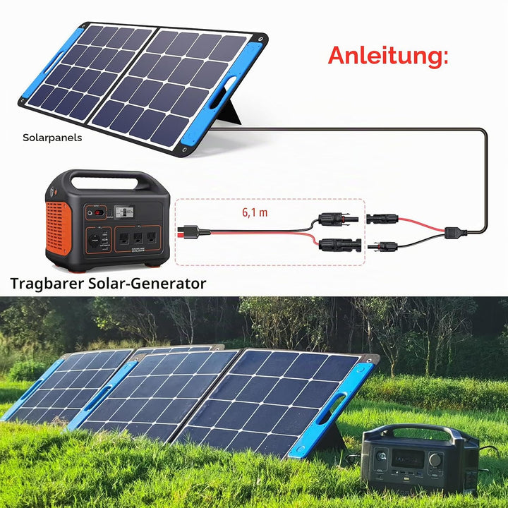 ELFCULB Solar auf Anderson Kabel 10AWG Solarladekabel 45A Anderson Stecker für Powerstation Solarpan
