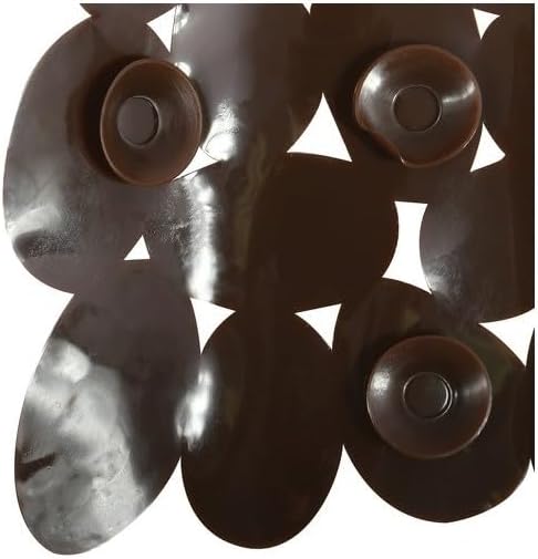 MSV Duschmatte Badematte Duscheinlage antibakteriell rutschfest mit Saugnäpfen - Braun - ca. 53 x 53