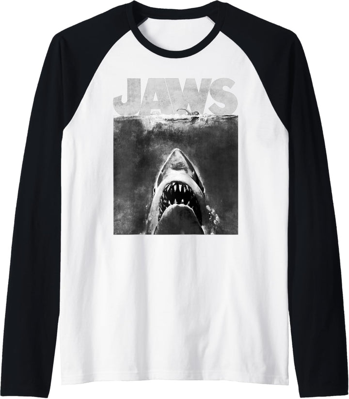 Jaws Logo Repeat Raglan