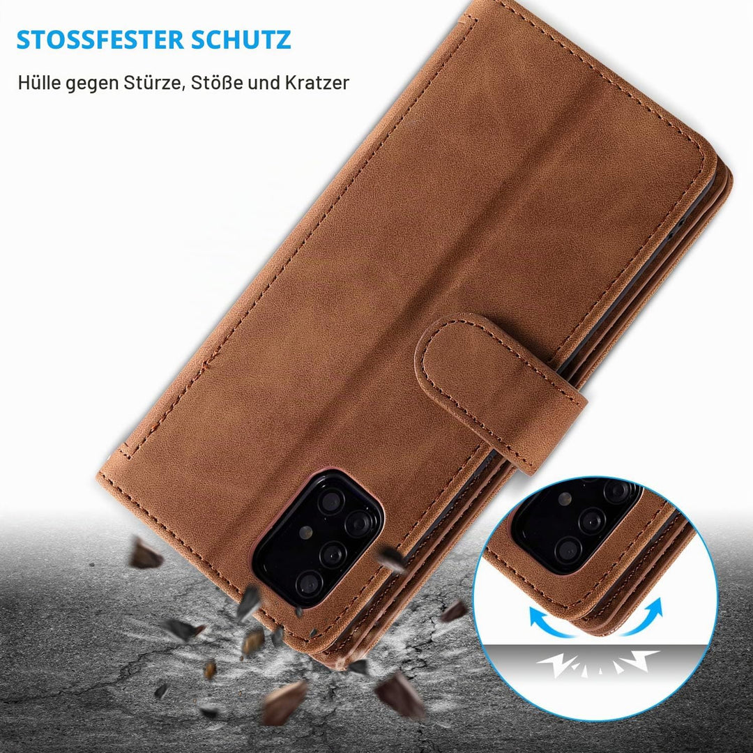 EYZUTAK Handyhülle für Samsung Galaxy S20 FE 5G Hülle,Flip Case Lederhülle Reissverschluss Magnetver