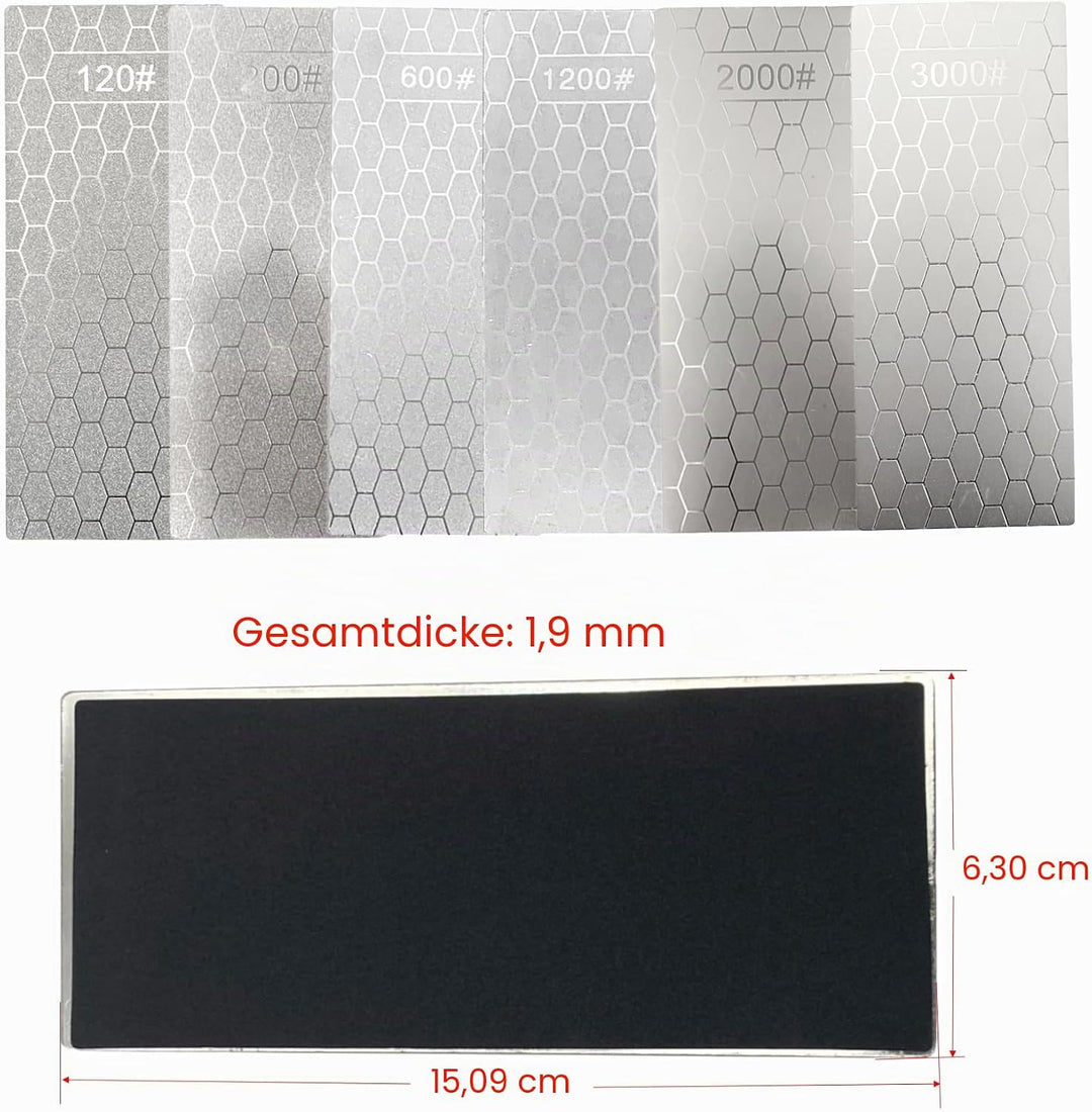 6 Stück Diamant Schleifplatten, 120# 200# 600# 1200# 2000# 3000# Diamant Schleifen von extra grober