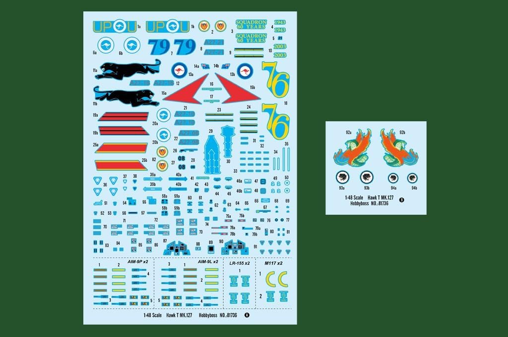 Hobby Boss 081736 HBS81736 Hawk Modellbau, Hobby, Zusammenbau, detailliert, Geformte Farbe, 1:48 Sca